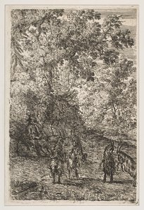 Four Goats (Left Section of The Goats) by Claude Lorrain