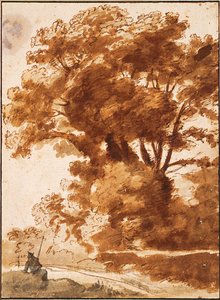 Group of Trees and Resting Shepherd, 1630s by Claude Lorrain