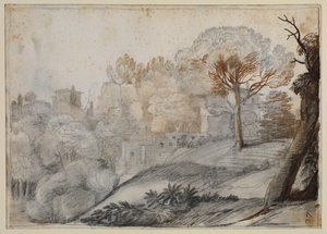 Landscape with Trees and Buildings