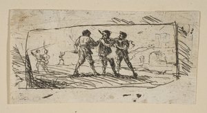 Study with Brigands Lower Section by Claude Lorrain