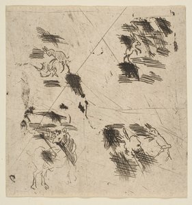 Study with Brigands Upper Section by Claude Lorrain