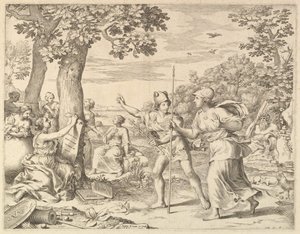 Allegory on Good Government in France by Claude Mellan