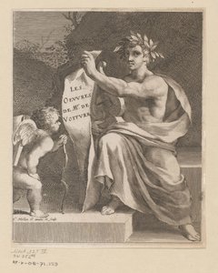 Apollo and an Amor (Title Page for: Vincent de Voiture, Les Oeuvres de Vincent de Voiture, 1650)