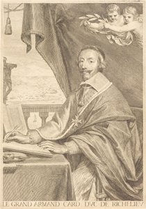 Armand Jean du Plessis, Cardinal Richelieu by Claude Mellan