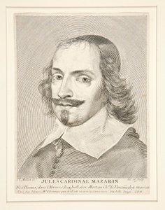 Cardinal Jules Mazarin (1602-1661) by Claude Mellan