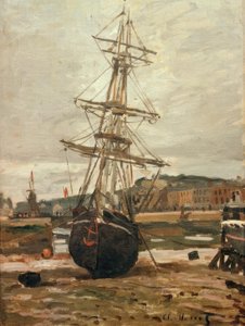 Beached Boat at Fecamp by Claude Monet