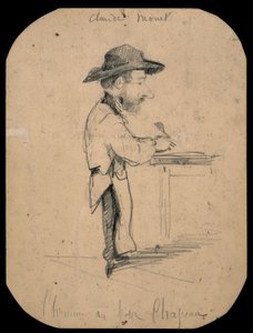 Caricature of a Man in the Small Hat by Claude Monet