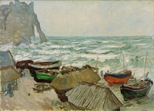 Fishing Boats on the Beach of Etretat