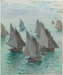 Fishing Boats, Calm Sea by Claude Monet