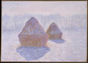 Haystacks (Effect of Snow and Sun) by Claude Monet