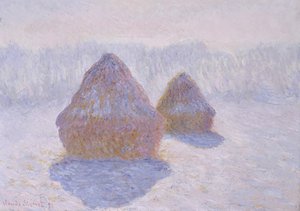 Haystacks (Effect of Snow and Sun) by Claude Monet