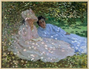Mrs. Monet and a Friend in the Garden