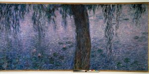 Nympheas, bright morning with willows (right part) by Claude Monet