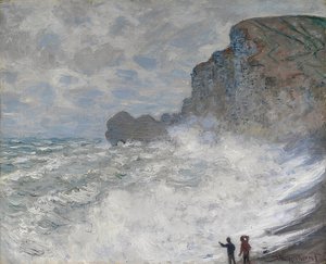 Rough Weather in Étretat by Claude Monet