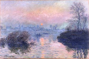 Sunset on the Seine at Lavacourt, Winter Effect by Claude Monet