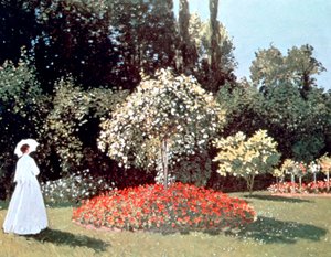 Woman in the Garden, Sainte Adresse by Claude Monet