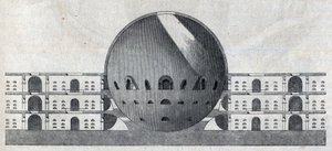 Cross section of a cemetery plan for the town of Chaux by Claude Nicolas Ledoux (1736-1806) by Claude Nicolas Ledoux