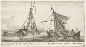 Various Ships and Views of Amsterdam, Part II: A Frisian Peat Barge. The Dÿnop, near the Veensche Peat Pond by Clement de Jonghe