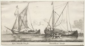 Various Ships and Views of Amsterdam, Part II: A Frisian Bilander. A Geldersche Bilander