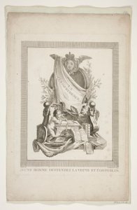 Eleven sheets from Nouveaux Trophees et Cartouches representant les arts et les sciences