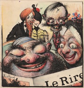 Cover design for the Le Rire magazine by Clément Rochel