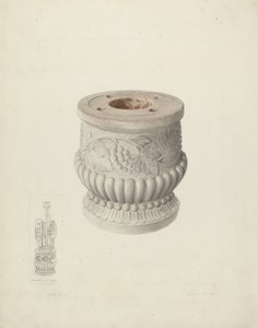 Carved Stone Urn by Clyde L. Cheney