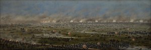 Assault on the Second Brazilian Column at Curupaytí by Candido Lopez