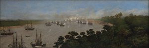 Attack of the Brazilian Squadron on the Curupaytí Batteries by Candido Lopez