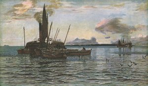 The Herring Market at Sea on Loch Fyne, Argyll, 1884, c1930