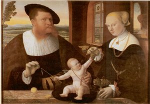 Double Portrait of Justinian von Holzhausen and His Wife Anna, née Fürstenberg by Conrad Faber von Kreuznach