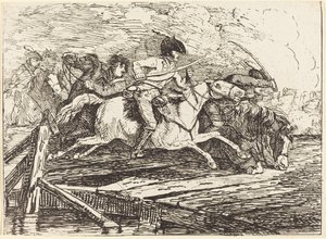 Cavalry Charging by Conrad Gessner