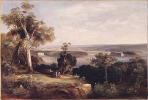 Wooded Landscape with a Distant View of Sydney by Conrad Martens