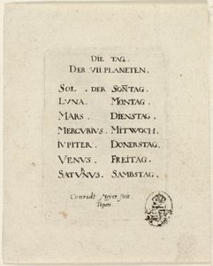 Title Page, from Der VII Planeten by Conrad Meyer