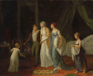 A convalescent mother cared for by her children