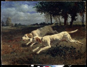 Running Dogs by Constant Emile Troyon