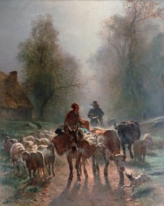 On the Way to the Market by Constant Troyon