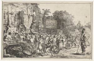 Village Fair with Two Quacks by Constantijn à Renesse