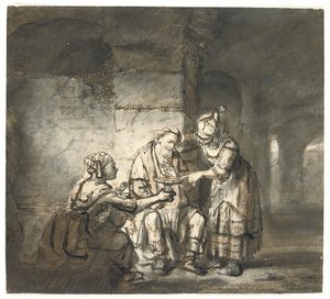 Lot and His Daughters (Genesis 19:33) by Constantin Daniel van Renesse