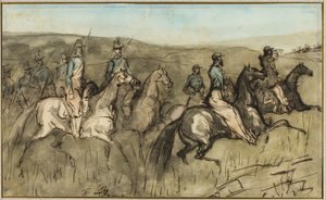 Cavalry Exercise in a Meadow by Constantin Guys