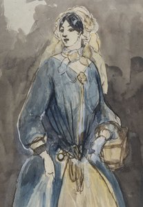 The Woman with the Basket by Constantin Guys
