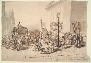 Reception of Emperor Napoleon III at the Hospital by Constantin Guys