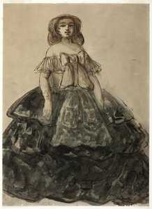 Standing Woman by Constantin Guys