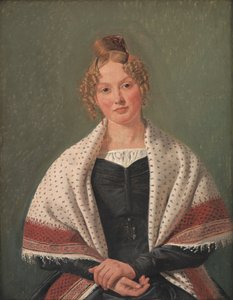 Portrait of Hanne Wanscher, née Wegener by Constantin Hansen