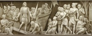 Landing of Christopher Columbus, The Frieze in the Rotunda of the United States Capitol, 1860-1873