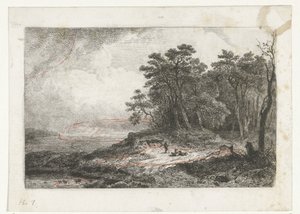 Landscape with Shepherd by Constantinus Cornelis Huysmans