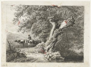 Landscape with Bare Tree and Shepherd