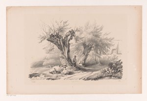 Country Road with Resting Man and Woman (The Landscape) by Constantinus Cornelis Huysmans