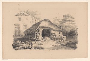 Stable by a Farm (The Landscape series) by Constantinus Cornelis Huysmans