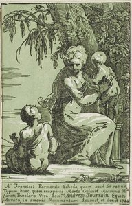 A Woman at the Foot of a Tree Holding a Child