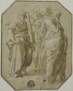 Saint Paul and Three Other Standing Figures by Conte Antonio Maria Zanetti the Elder